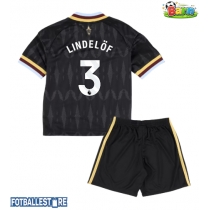 Aston Villa Victor Lindelof #3 Bortedraktsett Barn 2026-27 Kortermet (+ Korte bukser)